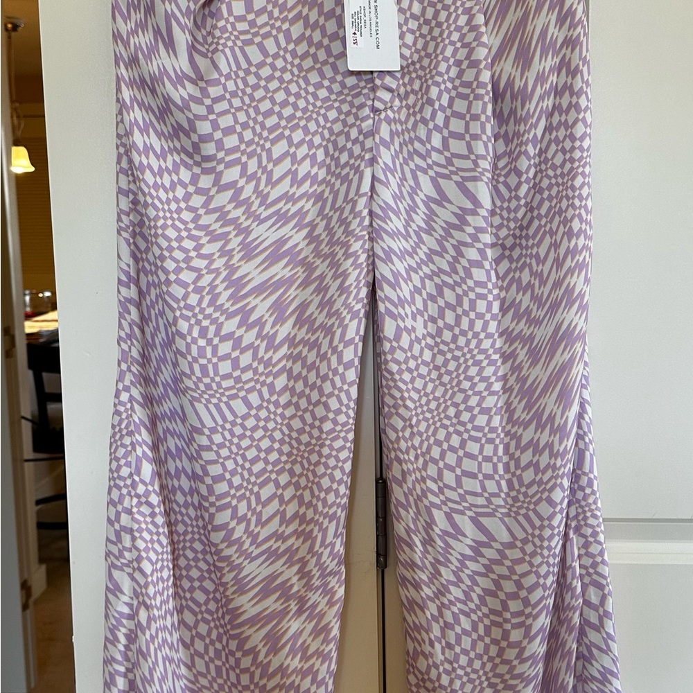 Resa Purple Geometric Print Pants